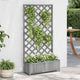 Plannet Vidaxl con Latwerk Solid Vurenhout Gray
