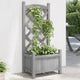 Vidaxl plannet con latwerk solido vurenhout grigio