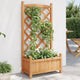 Plantador Vidaxl con Latwerk Solid Vurenhout Brown