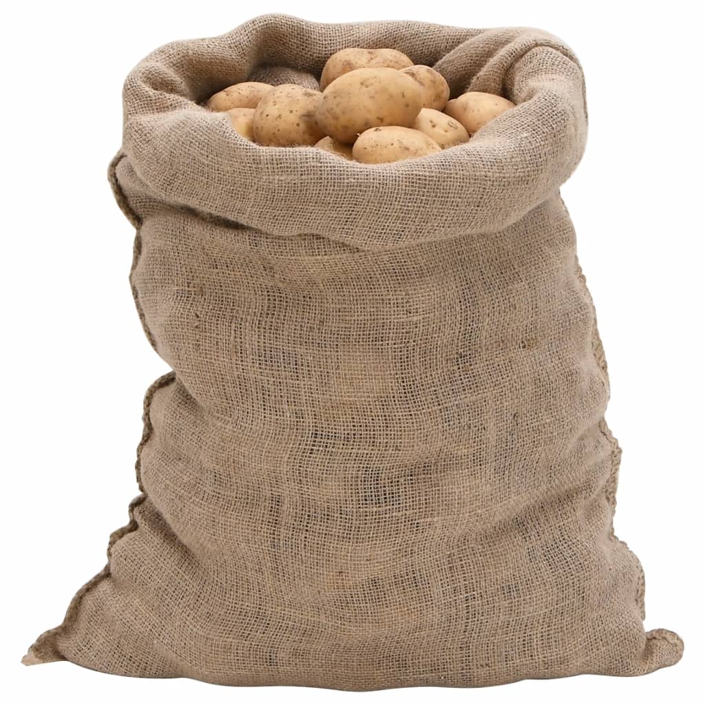 Bolsas de yute de Vidaxl 10 piezas 220 g m² 60x105 cm 100% yute