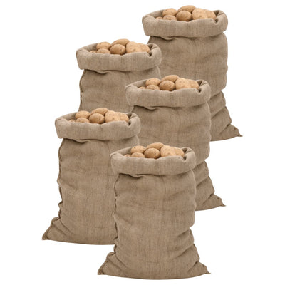Sacchetti di jute vidaxl 5 pezzi 340 g m² 60x105 cm 100% iuta