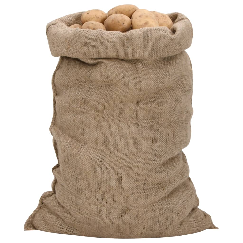 Sacchetti di jute vidaxl 5 pezzi 340 g m² 60x105 cm 100% iuta