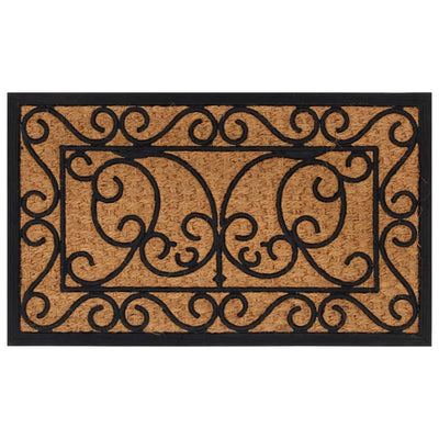 Vidaxl felpudo rectangular 45x75 cm de goma y fibra de coco