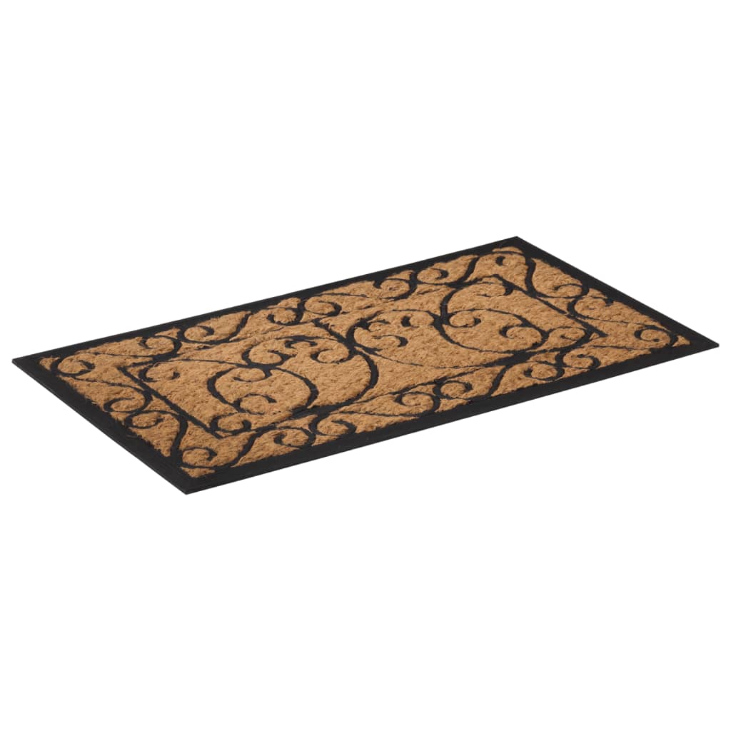 Vidaxl felpudo rectangular 45x75 cm de goma y fibra de coco