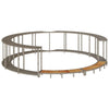 Vidaxl hottub ombouw opbergruimte en houten opstapje poly rattan grijs