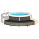Bancos de Hottub de Vidaxl con almohadas 2 st Poly rattan gris