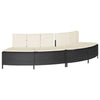 Vidaxl Hottub Benchs con almohadas 2 st Poly rattan negro