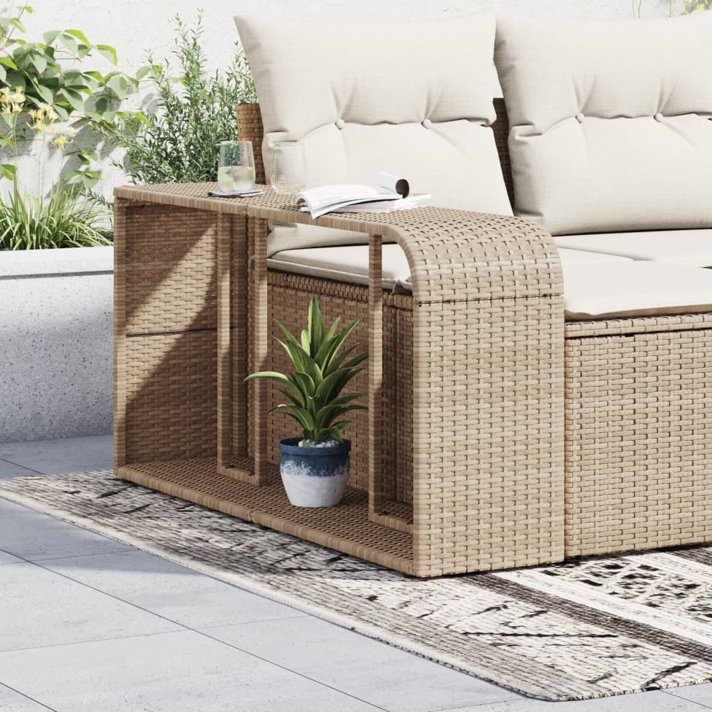 Vidaxl Storages 2 St Poly Rattan beige