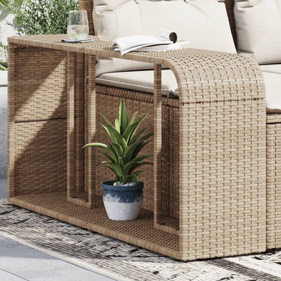 Vidaxl opbergschappen 2 st poly rattan beige