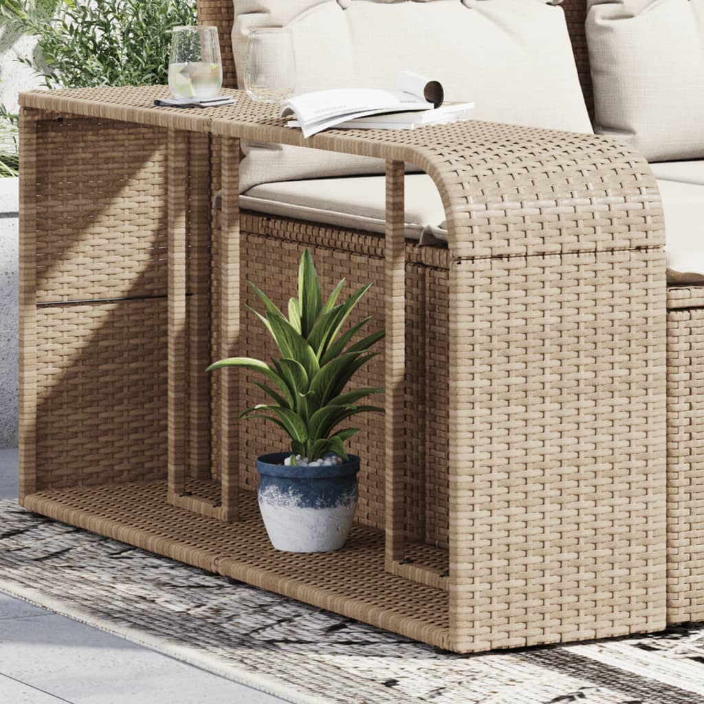 Vidaxl Storages 2 St Poly Rattan beige