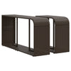 Puntuaciones de almacenamiento de Vidaxl 2 St Poly Rattan Brown