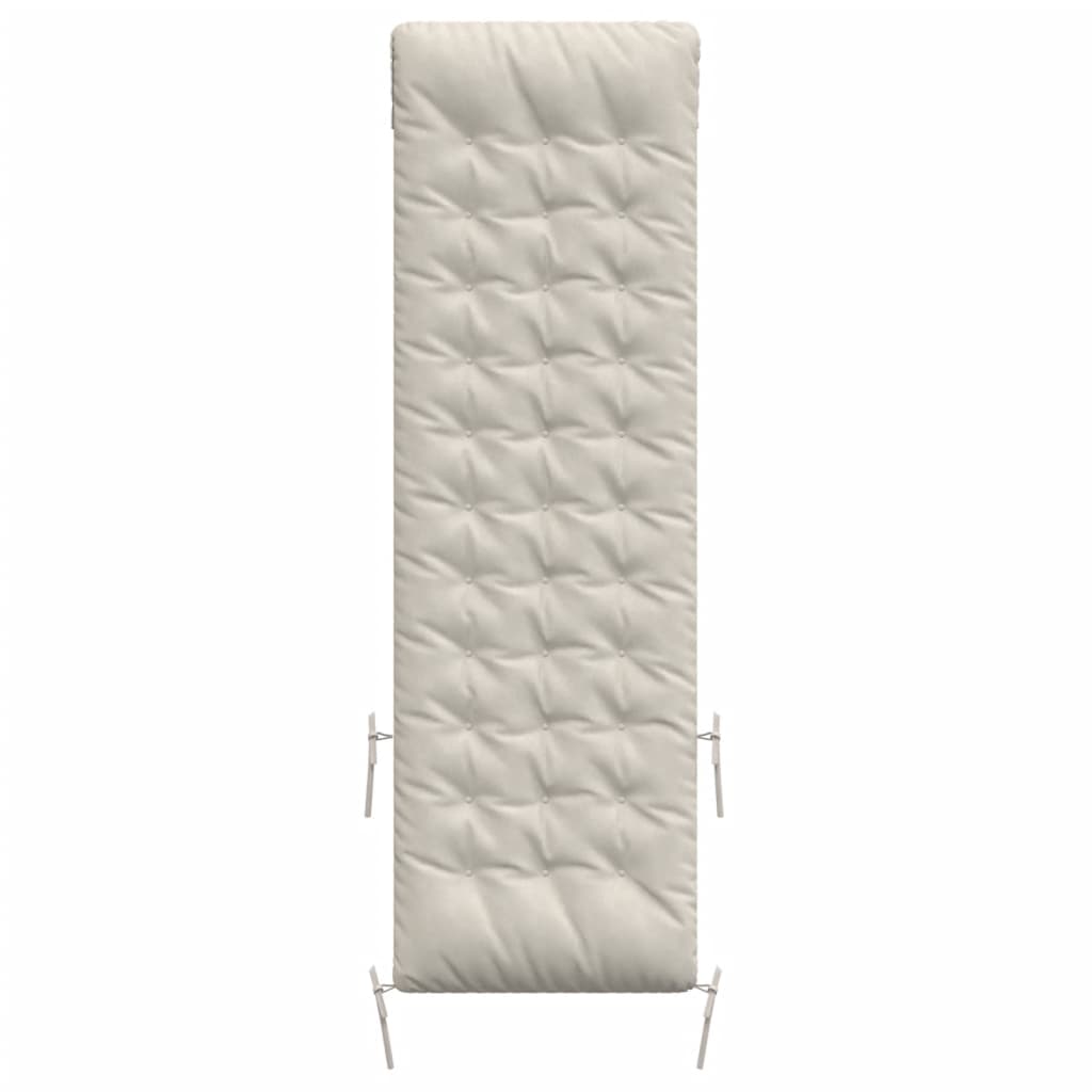 Cojín de tumbona Vidaxl 160x50x10 cm crema artificial