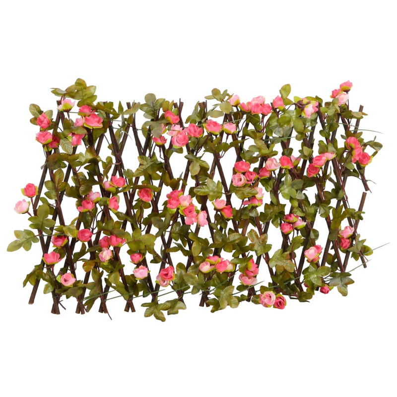 Vidaxl Planta Artificial Ivy en Latwerk Extridable 180x20 cm de color rosa oscuro