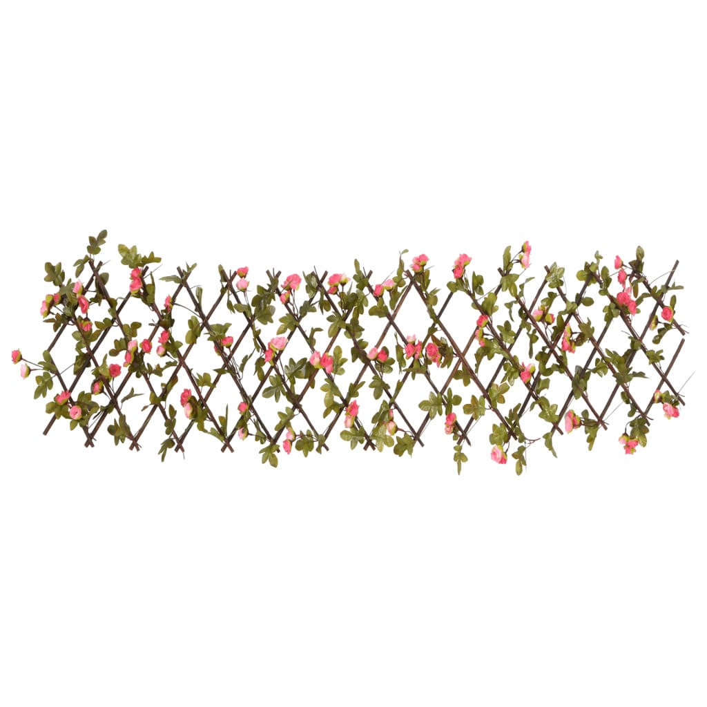 Vidaxl Planta Artificial Ivy en Latwerk Extridable 180x20 cm de color rosa oscuro