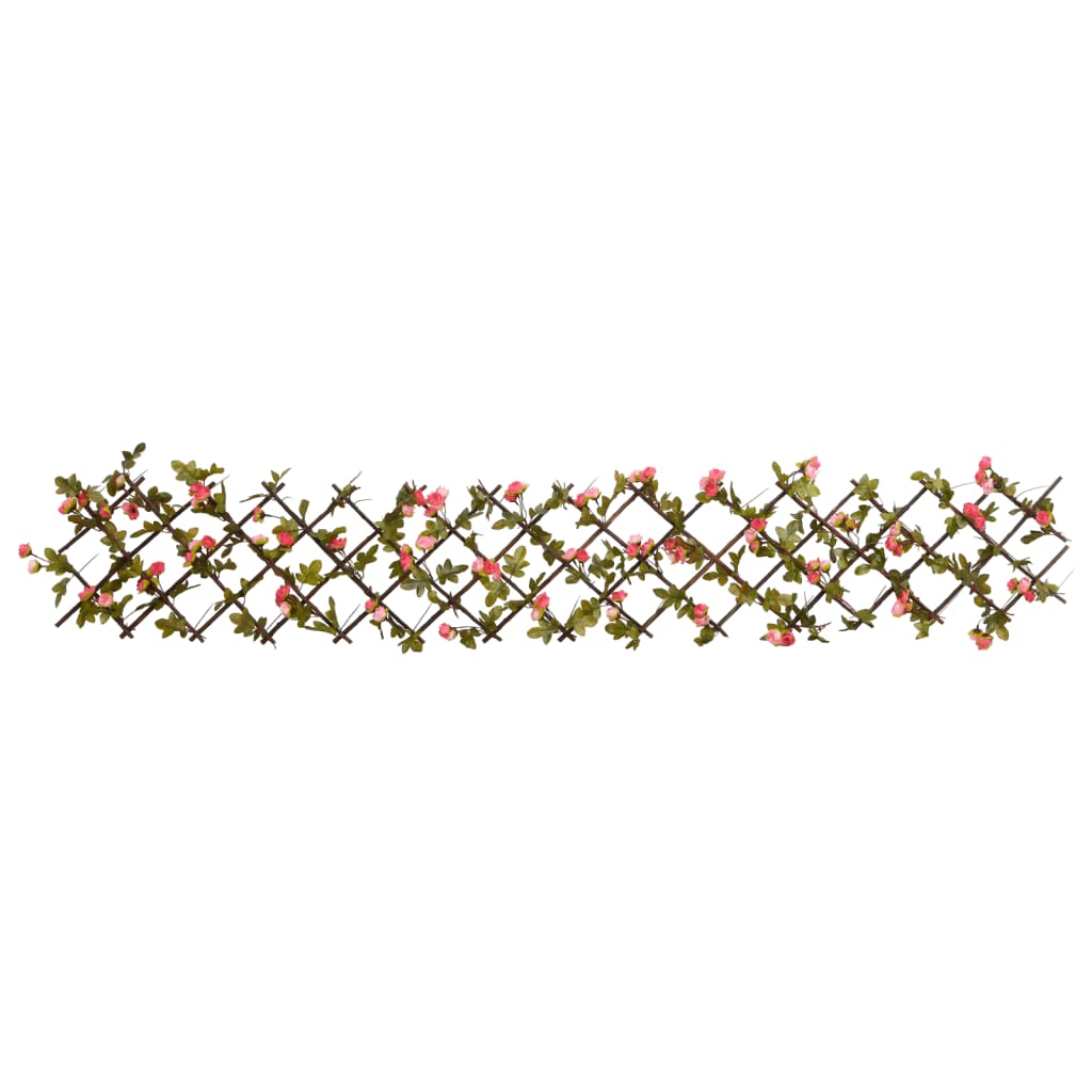 Vidaxl Planta Artificial Ivy en Latwerk Extridable 180x20 cm de color rosa oscuro