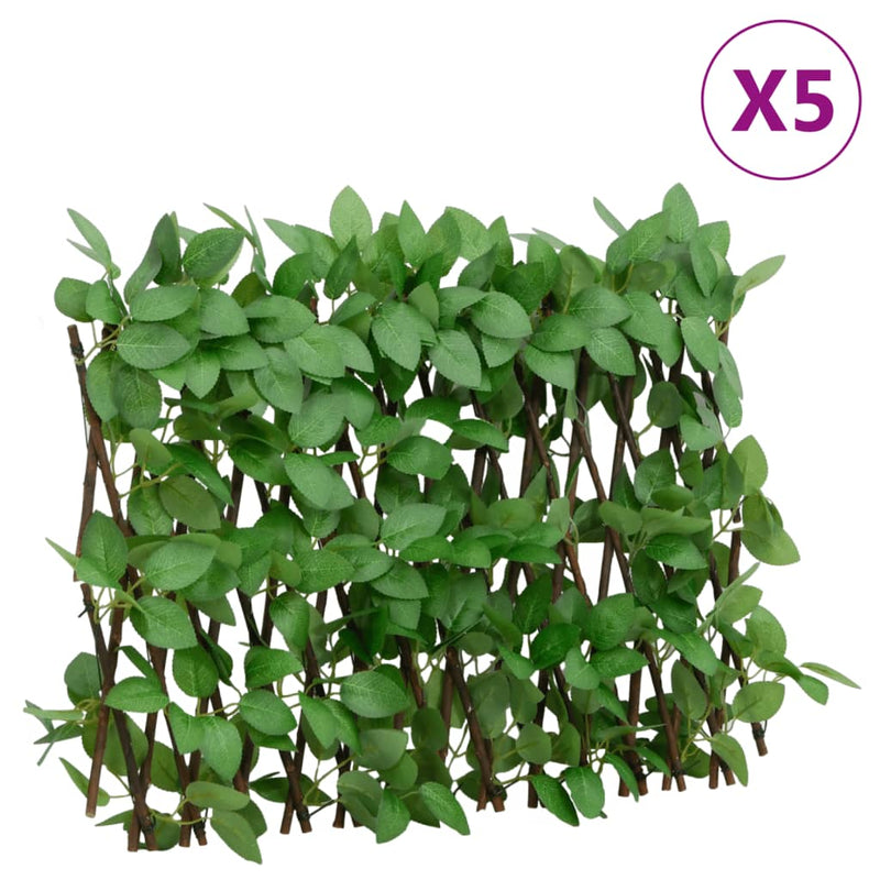 Vidaxl Planta Artificial Ivy en Latwerk 5 ST se extiende 180x30 cm verde