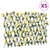 Vidaxl Ivy di pianta artificiale su Latwerk 5 St Excupcident 180x60 cm giallo