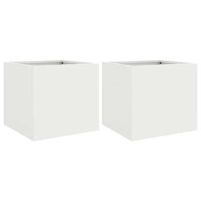 Vidaxl Fioter 2 ST 32x30x29 cm acciaio bianco