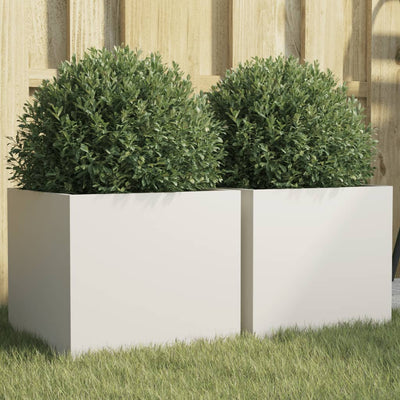 Vidaxl Fioter 2 ST 32x30x29 cm acciaio bianco