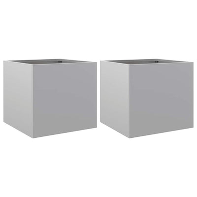 Vidaxl Fioters 2 St 32x30x29 cm Colore in argento in acciaio zincato