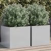 Plantadores Vidaxl 2 ST 32X30X29 CM Color de plata galvanizado