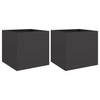 Vidaxl fioriere 2 ST 42x40x39 cm in acciaio nero