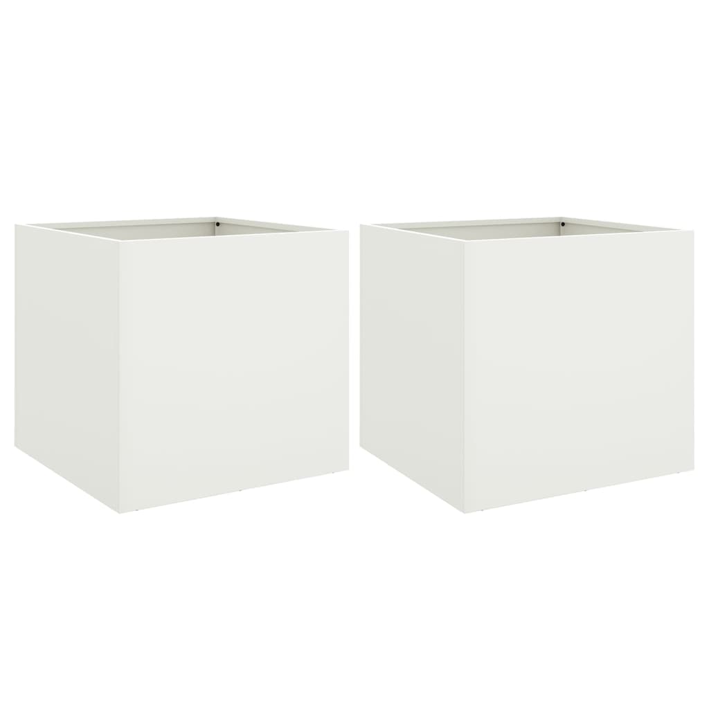 Vidaxl Fiorsters 2 ST 42x40x39 cm acciaio bianco