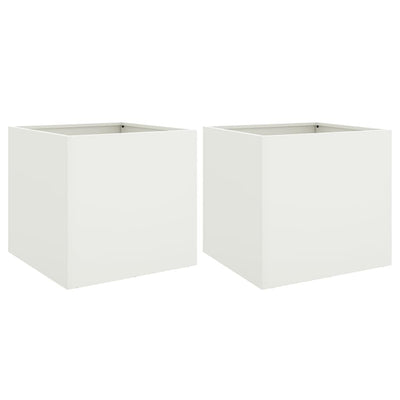 Vidaxl Fiorsters 2 ST 42x40x39 cm acciaio bianco