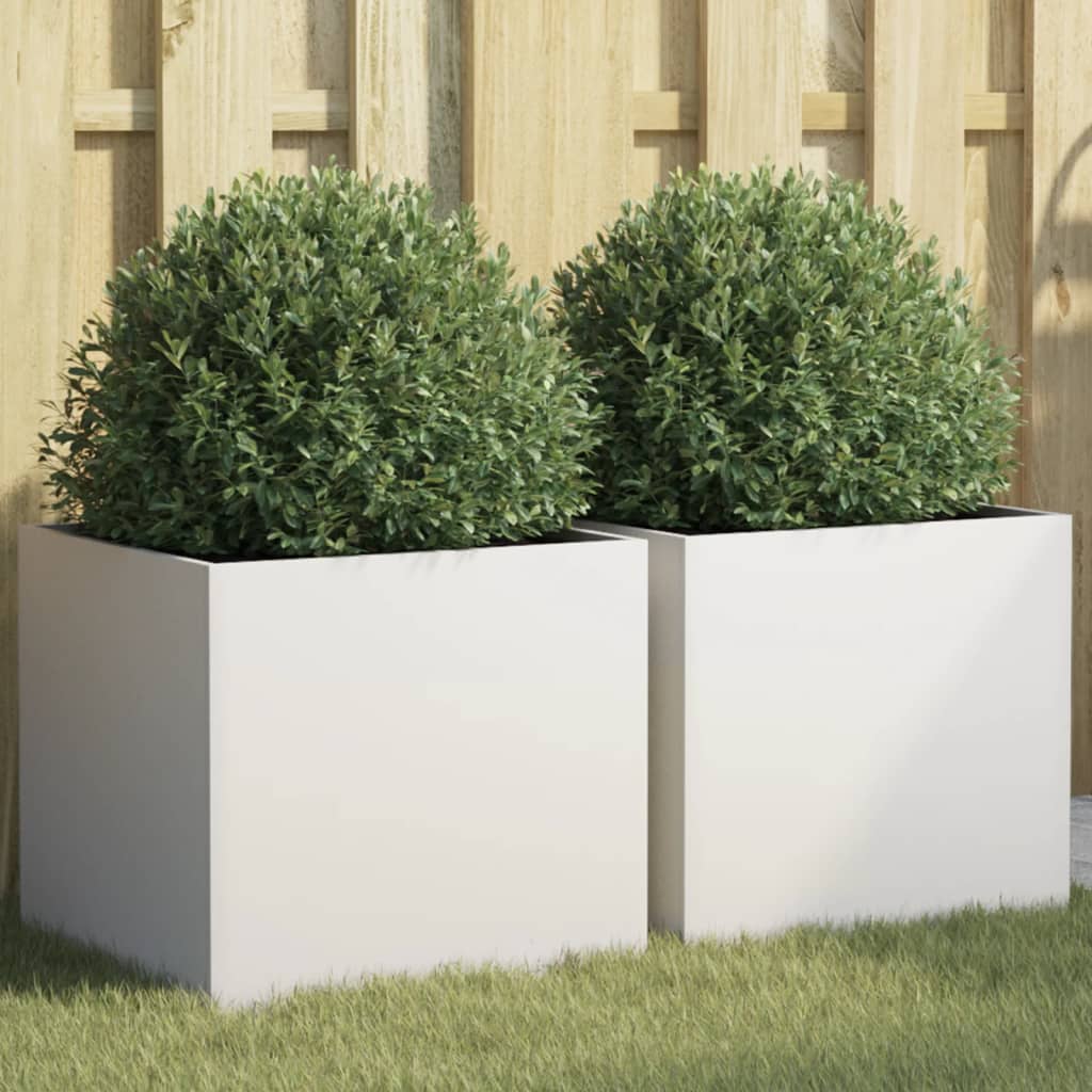 Vidaxl Fiorsters 2 ST 42x40x39 cm acciaio bianco