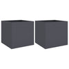 Plantadores Vidaxl 2 ST 42x40x39 CM de acero antracita
