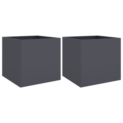 Vidaxl Planners 2 ST 42x40x39 cm in acciaio antracite