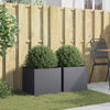 Plantadores Vidaxl 2 ST 42x40x39 CM de acero antracita