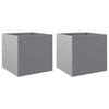 Vidaxl plantenbakken 2 st 42x40x39 cm gegalvaniseerd staal zilverkleur
