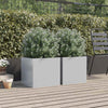 Plantadores Vidaxl 2 ST 42x40x39 CM Color de plata galvanizado