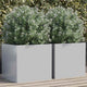 Plantadores Vidaxl 2 ST 42x40x39 CM Color de plata galvanizado