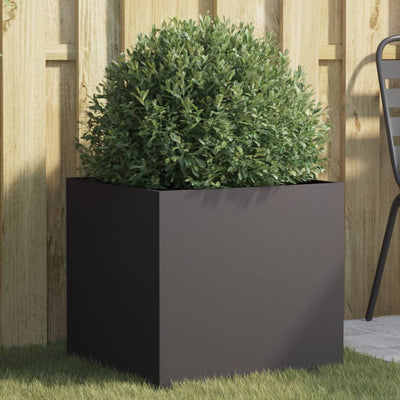 Casella di pianificazione Vidaxl 49x47x46 cm in acciaio nero