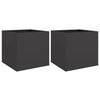 Plantadores Vidaxl 2 ST 49X47X46 CM ACERO RELOD DE ACERO NEGRO