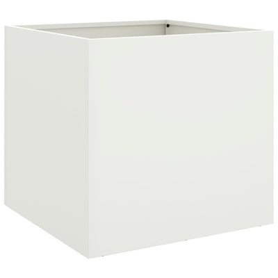 Casella di pianificazione Vidaxl 49x47x46 cm in acciaio bianco