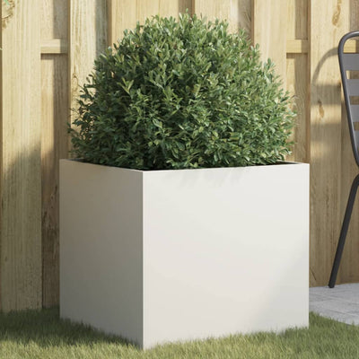 Casella di pianificazione Vidaxl 49x47x46 cm in acciaio bianco