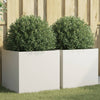 Vidaxl Fioter 2 PC 49x47x46 cm acciaio bianco