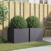 Plantadores Vidaxl 2 ST 49X47X46 CM de acero antracita