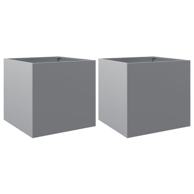 Vidaxl Fioters 2 ST 49x47x46 cm Colore in argento in acciaio zincato