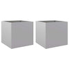 Plantadores Vidaxl 2 ST 49X47X46 CM Color de plata galvanizado