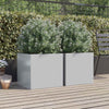 Plantadores Vidaxl 2 ST 49X47X46 CM Color de plata galvanizado