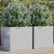 Plantadores Vidaxl 2 ST 49X47X46 CM Color de plata galvanizado