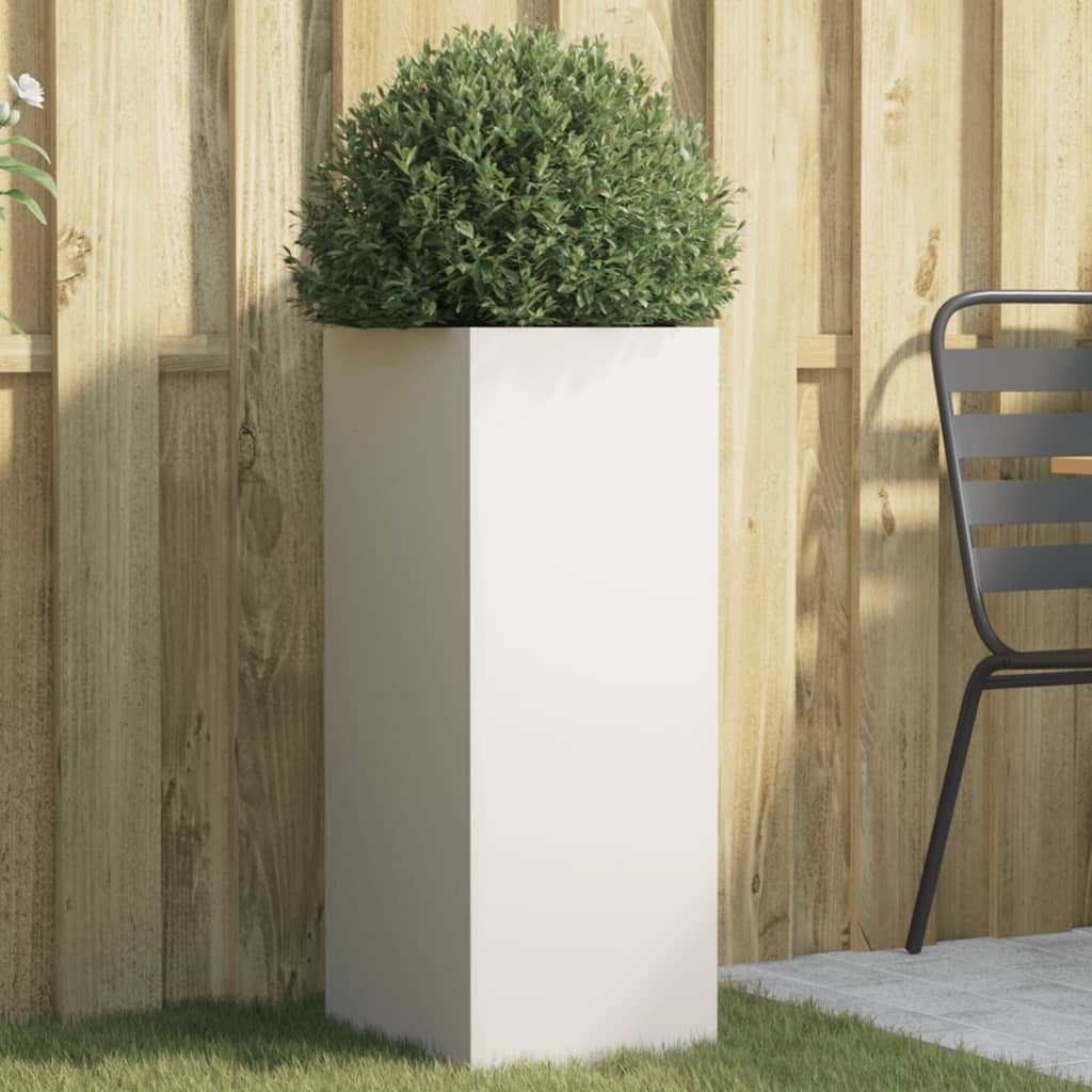 Scatola di pianificazione Vidaxl 32x29x75 cm in acciaio bianco