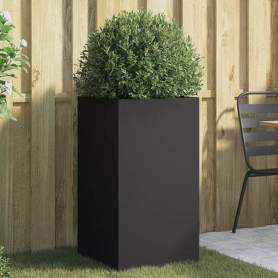 Casella di pianificazione Vidaxl 42x38x75 cm in acciaio nero