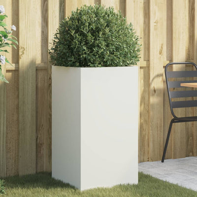 Casella di pianificazione Vidaxl 42x38x75 cm in acciaio bianco