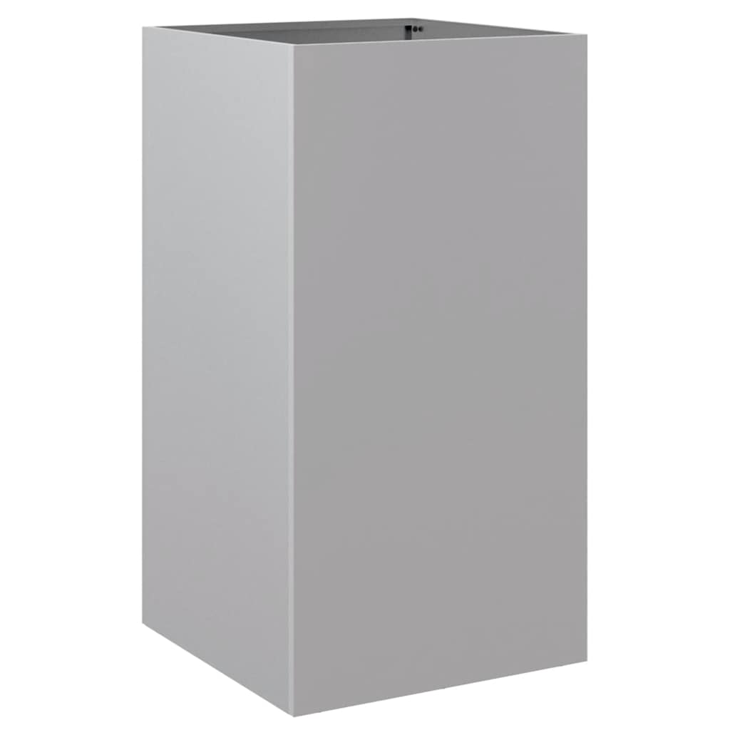Vidaxl Planning Box 42x38x75 cm de acero galvanizado de color plateado