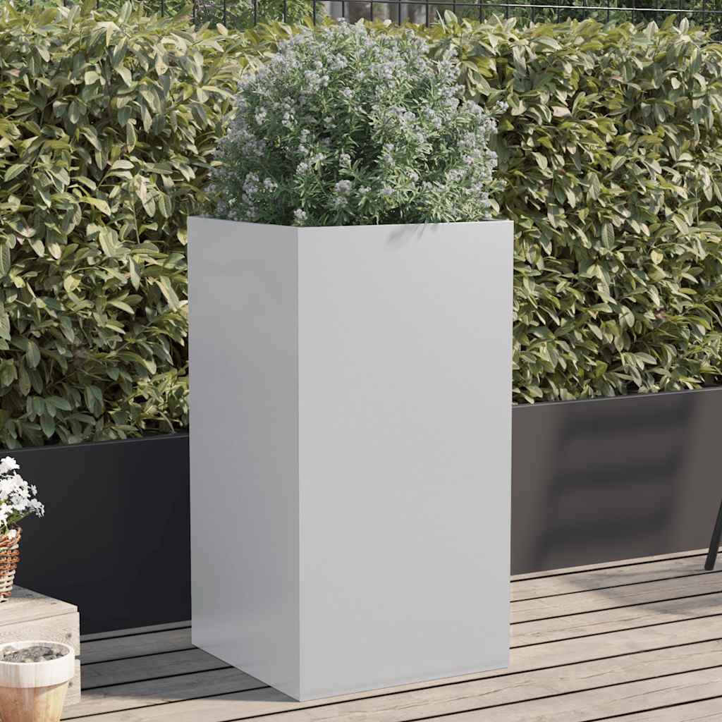 Vidaxl Planning Box 42x38x75 cm de acero galvanizado de color plateado